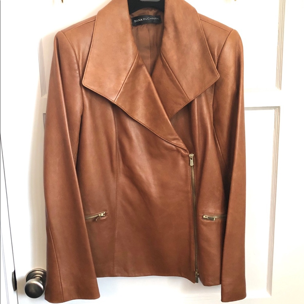 Dana Buckman Cognac/Camel Leather Jacket